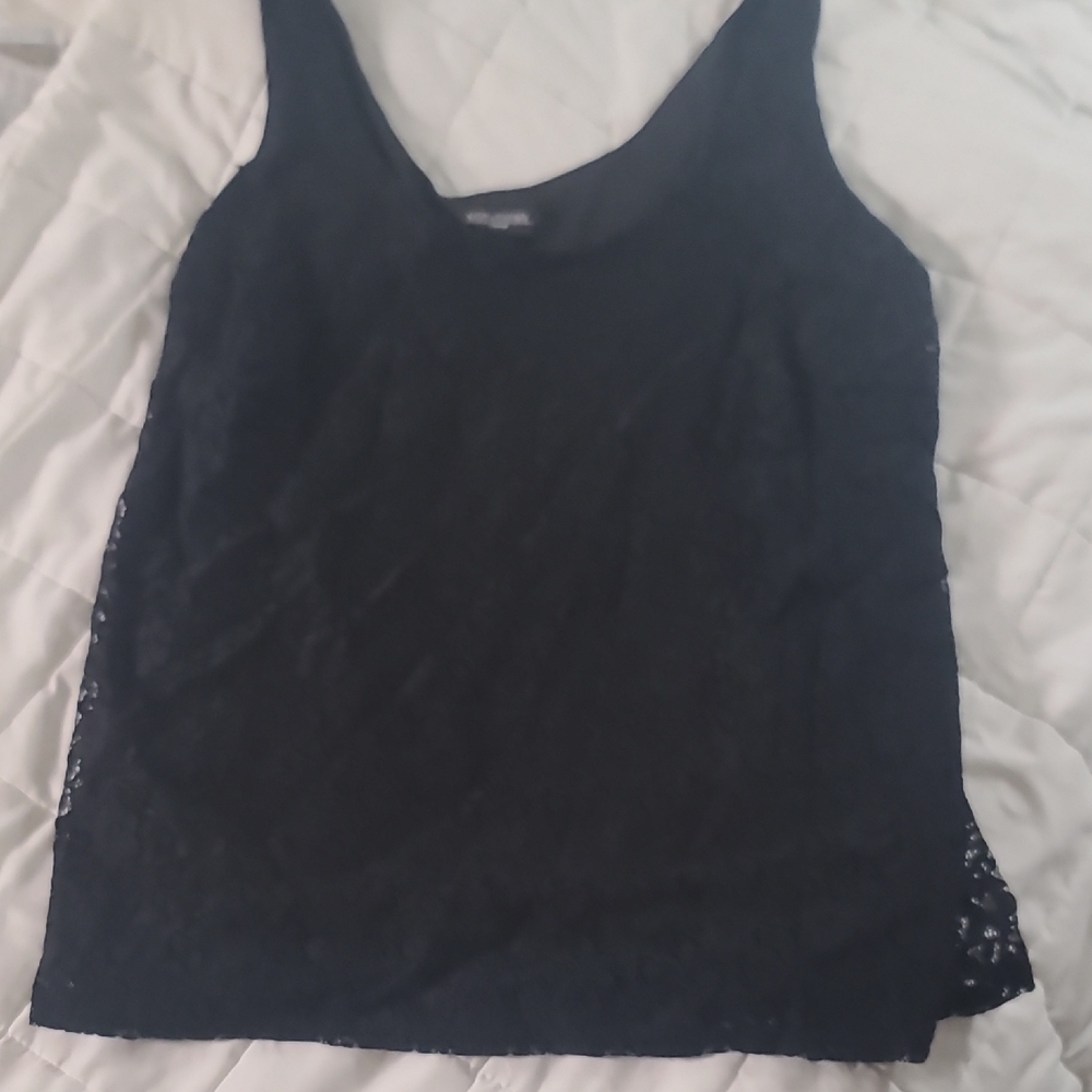 Notations Black Lace Camisole Top